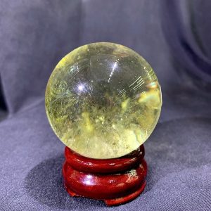 BI CẦU THẠCH ANH VÀNG CHẤT TRONG - CITRINE SPHERE, ĐK: 5.8cm – KL: 275g