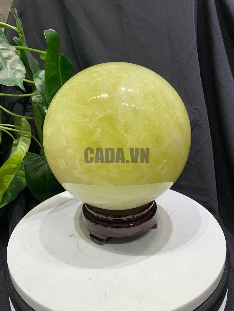 BI CẦU THẠCH ANH VÀNG, ĐK: 15.2cm – KL: 4.826kg