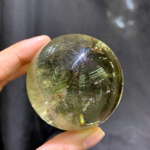 BI CẦU THẠCH ANH VÀNG CHẤT TRONG - CITRINE SPHERE, ĐK: 5.8cm – KL: 275g