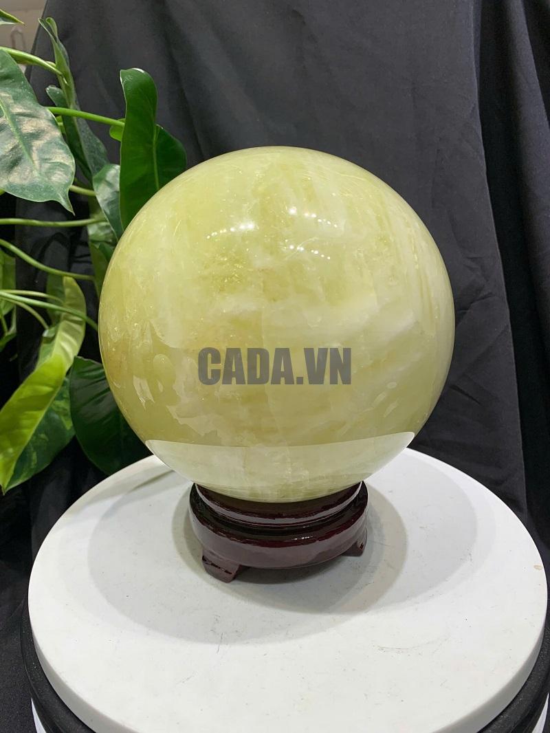 BI CẦU THẠCH ANH VÀNG, ĐK: 15.2cm – KL: 4.826kg