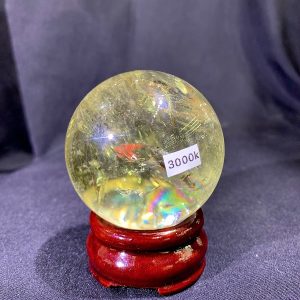 BI CẦU THẠCH ANH VÀNG CHẤT TRONG - CITRINE SPHERE, ĐK: 5.63cm – KL: 250g