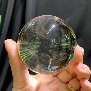 BI CẦU THẠCH ANH TRẮNG TRONG VIP, ĐK: 8.2cm, KL: 790g