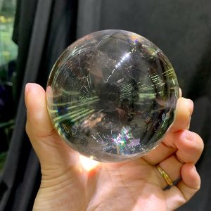 BI CẦU THẠCH ANH TRẮNG TRONG VIP, ĐK: 7.5cm, KL: 603g