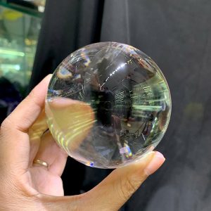 BI CẦU THẠCH ANH TRẮNG TRONG VIP, ĐK: 7.9cm, KL: 659g
