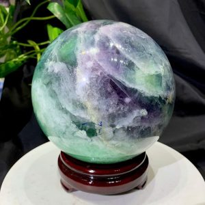 Bi Cầu Fluorite Xanh - Green Fluorite, ĐK: 15.4cm, KL: 5.944kg
