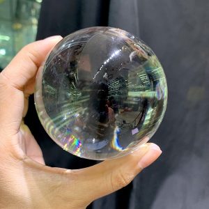 BI CẦU THẠCH ANH TRẮNG TRONG VIP, ĐK: 7.6cm, KL: 619g