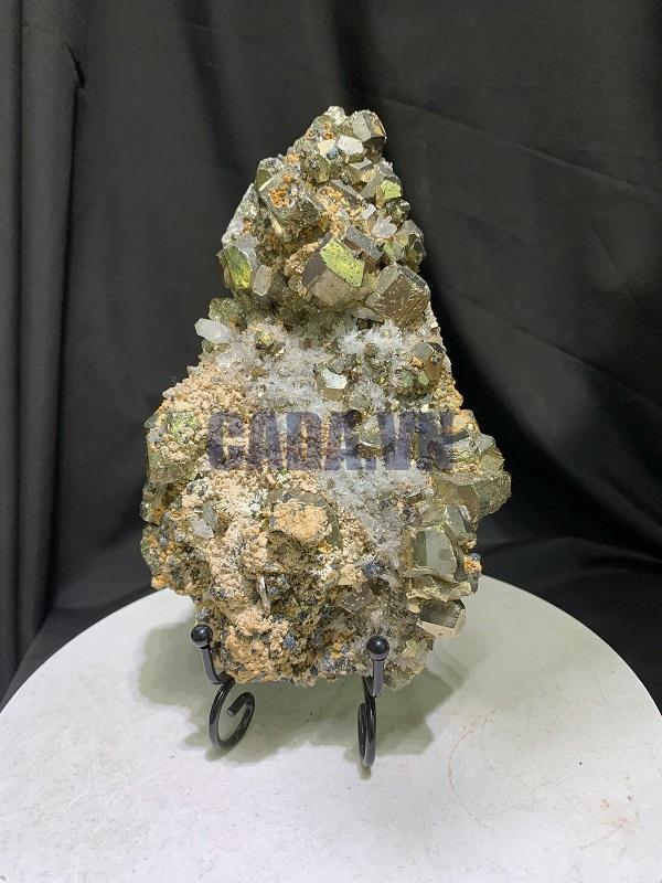 TINH THỂ ĐÁ VÀNG GĂM - PYRITE CHẤT LƯỢNG CAO KT: 20x13cm, KL: 1.41kg
