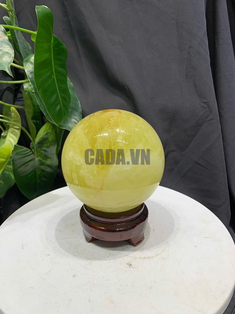 BI CẦU THẠCH ANH VÀNG, ĐK: 9.7cm – KL: 1.25kg