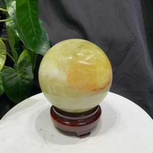 BI CẦU THẠCH ANH VÀNG, ĐK: 10cm – KL: 1.398kg