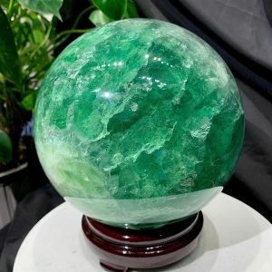 Bi Cầu Fluorite Xanh - Green Fluorite, ĐK: 16.8cm, KL: 7.7kg