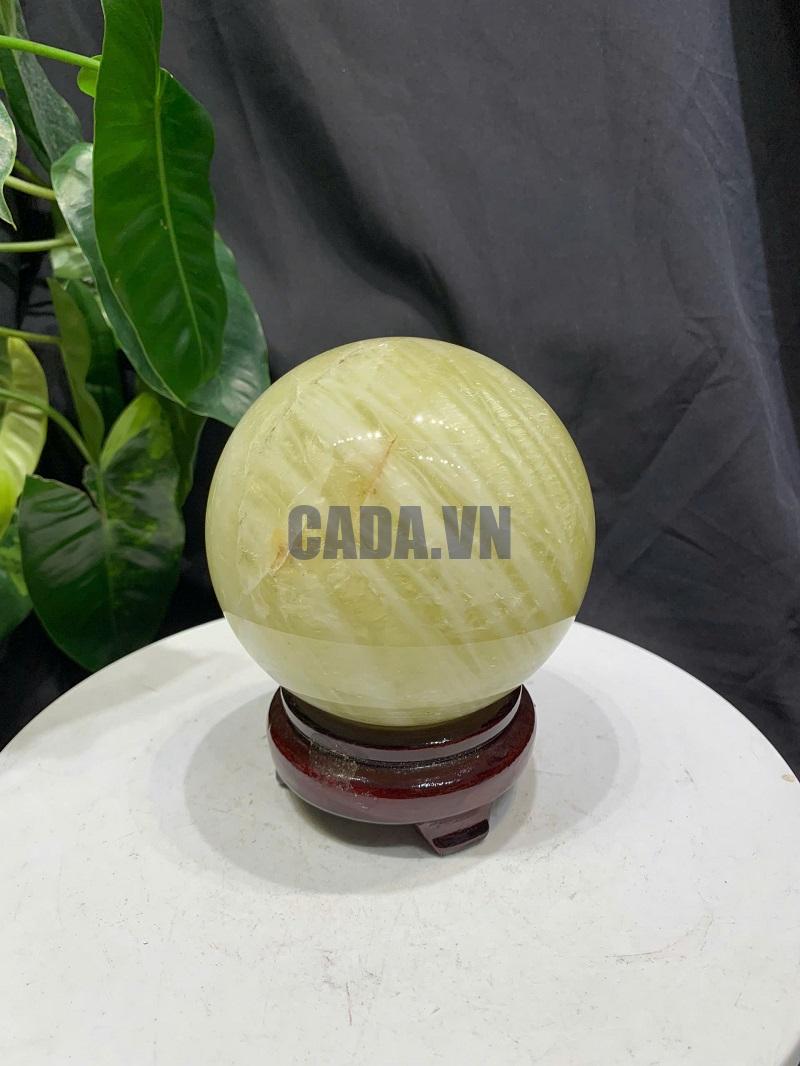 BI CẦU THẠCH ANH VÀNG, ĐK: 10.2cm – KL: 1.436kg