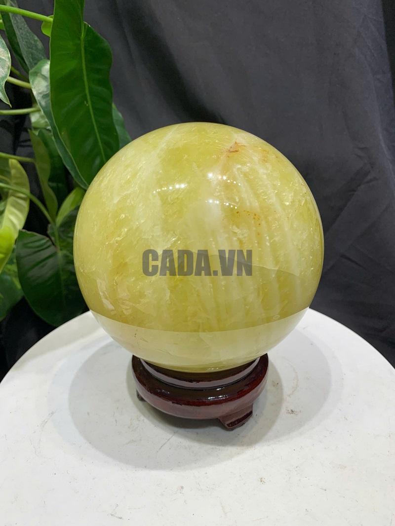 BI CẦU THẠCH ANH VÀNG, ĐK: 12.1cm – KL: 2.446kg