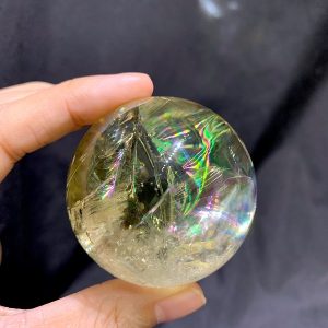 BI CẦU THẠCH ANH VÀNG CHẤT TRONG - CITRINE SPHERE, ĐK: 5.3cm – KL: 204g