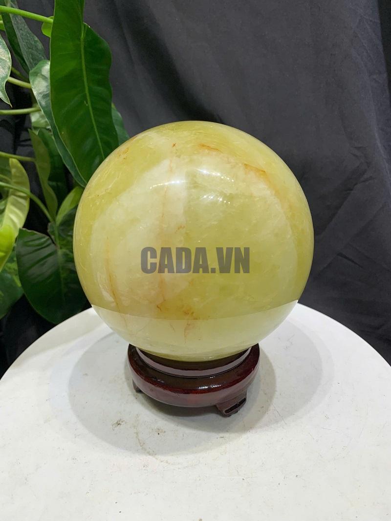 BI CẦU THẠCH ANH VÀNG, ĐK: 12.1cm – KL: 2.446kg