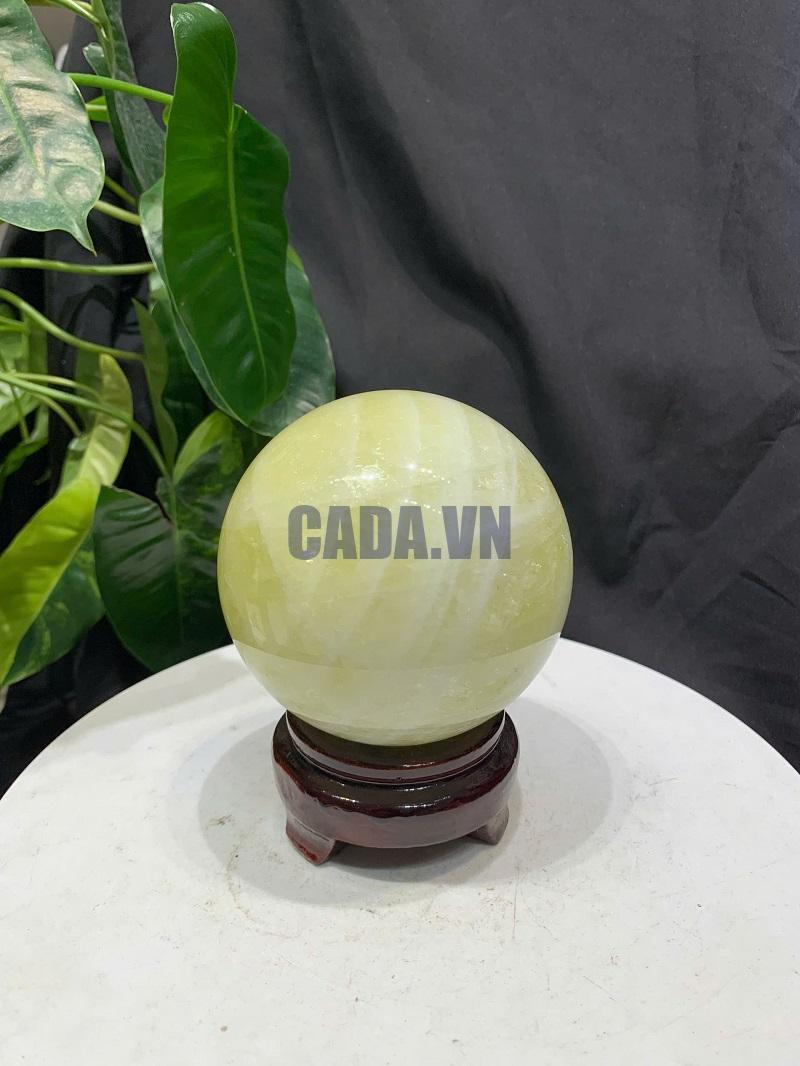 BI CẦU THẠCH ANH VÀNG, ĐK: 9.2cm – KL: 1.096kg
