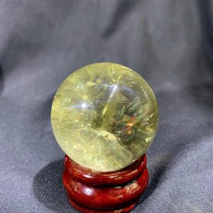 BI CẦU THẠCH ANH VÀNG CHẤT TRONG - CITRINE SPHERE, ĐK: 5.3cm – KL: 204g