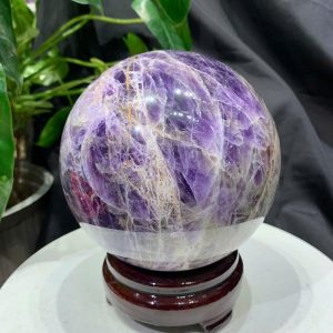 Bi cầu Thạch Anh Tím Vân - Dream Amethyst, ĐK: 12.5cm, KL: 2.652kg