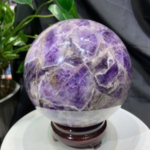 Bi cầu Thạch Anh Tím Vân - Dream Amethyst, ĐK: 15cm, KL: 4.584kg