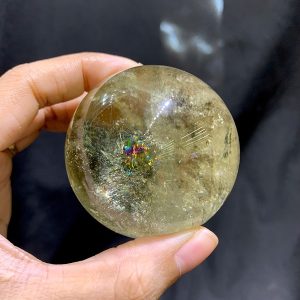 BI CẦU THẠCH ANH VÀNG CHẤT TRONG - CITRINE SPHERE, ĐK: 5.5cm – KL: 234g