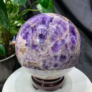 Bi cầu Thạch Anh Tím Vân - Dream Amethyst, ĐK: 15.6cm, KL: 5.15kg