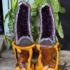 Cặp Hốc Thạch Anh Tím - Amethyst nặng 51.6kg và 43.55kg